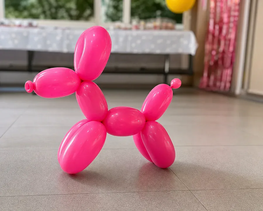 Balloon dogs balloon design in a Singapore event setting